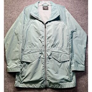 Athleta Womens‎ Lightweight Windbreaker Jacket Large Teal Full Zip Pockets
